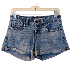 Women's Old Navy Boyfriend Denim Blue Cuffed Shorts Size 2